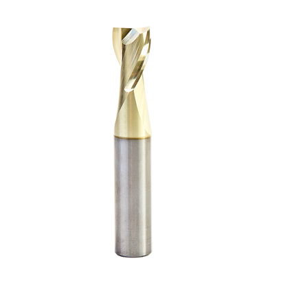 Picture of 46047 Solid Carbide Up-Cut Spiral 1/2 Dia x 3/4 x 1/2 Shank x 3 Inch Long Composite, Fiberglass & Phenolic Cutting ZrN Coated Router Bit